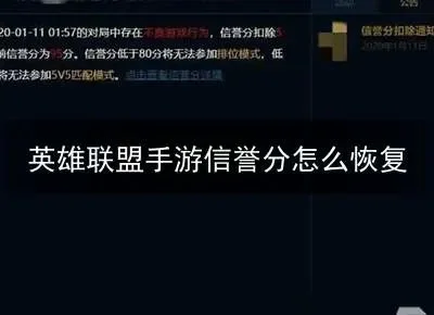 英雄联盟手游信誉分申诉及举报指南与现状分析